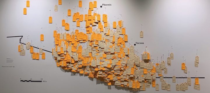 Photograph of installation art on a wall